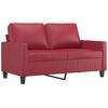 vidaXL Ensemble de canapés 3 pcs et coussins Rouge bordeaux Similicuir