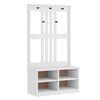 vidaXL Portemanteau SANDNES blanc 87x40x159,5 cm bois massif pin