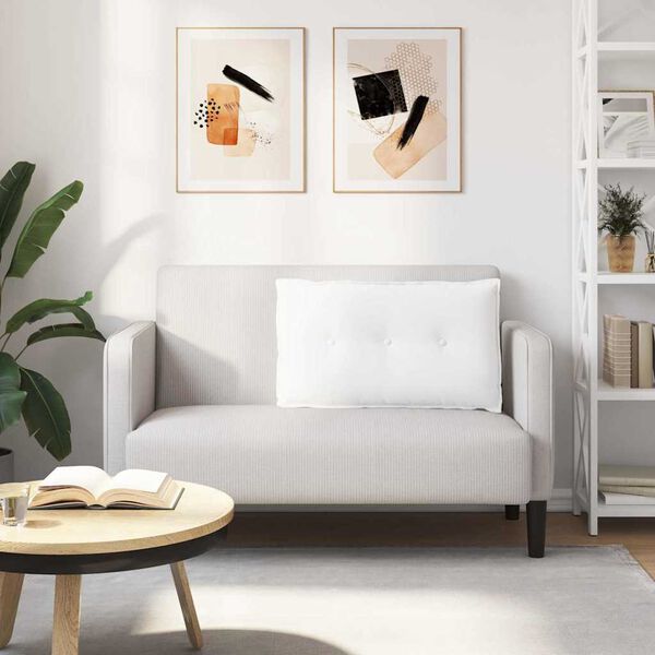 vidaXL Coussin de Dos Blanc 80 x 19 x 50 cm tissu