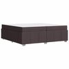 vidaXL Cadre de lit avec matelas Marron fonc&eacute; 200 x 200 cm tissu