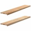 vidaXL Appuis de fen&ecirc;tre 2 pcs non trait&eacute; 140x30x2cm bois ch&ecirc;ne massif