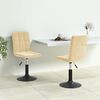 vidaXL Chaises pivotantes &agrave; manger lot de 2 cr&egrave;me velours