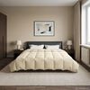 vidaXL Duvet complet toute l'ann&eacute;e Cr&egrave;me 220 x 240 cm Microfibre