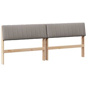 vidaXL T&ecirc;te de lit capitonn&eacute;e Taupe 200 cm Pin massif