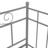 vidaXL Cadre de canap&eacute;-lit extensible sans matelas gris m&eacute;tal 90x200cm