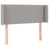 vidaXL T&ecirc;te de lit &agrave; LED Gris clair 83x16x78/88 cm Tissu