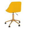 vidaXL Chaises pivotantes &agrave; manger lot de 4 jaune velours