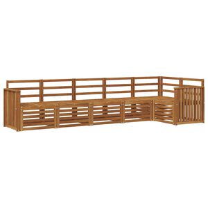 vidaXL Ensemble de canap&eacute; d'angle 6 pcs Naturel Bois d'Acacia Massif