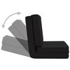 vidaXL Chaise pliable de sol Noir Similicuir