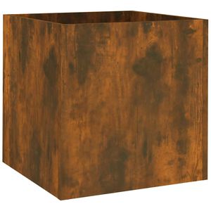vidaXL Jardini&egrave;re Ch&ecirc;ne fum&eacute; 40x40x40 cm Bois d'ing&eacute;nierie