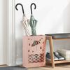 vidaXL Porte-parapluie avec stockage Rose 28 x 12 x 41 cm Acier