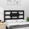 vidaXL T&ecirc;te de lit Noir 95,5x4x100 cm Bois massif de pin