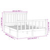 vidaXL Cadre de lit sans matelas noir 120x200 cm bois de pin massif