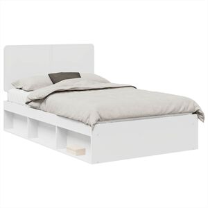 vidaXL Cadre de lit Blanc 120 x 190 cm Bois de pin massif
