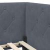 vidaXL Cadre de lit d'angle Gris fonc&eacute; 90 x 200 cm Velours