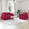 vidaXL Canap&eacute; 2 pcs Bordeaux