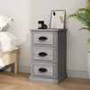 vidaXL Table de chevet sonoma gris 39x39x67 cm bois d'ing&eacute;nierie
