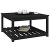 vidaXL Table de jardin noir 82,5x82,5x45 cm bois massif de pin