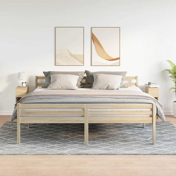 vidaXL Tables de chevet avec tiroir 2 pcs ch&ecirc;ne sonoma 20x36x60 cm