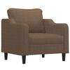 vidaXL Fauteuil avec repose-pied Marron 60 cm Tissu