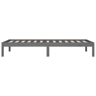 vidaXL Lit de jour sans matelas gris 90x190 cm bois de pin massif