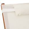 vidaXL Chaise longue avec coussin blanc textil&egrave;ne/bois massif peuplier