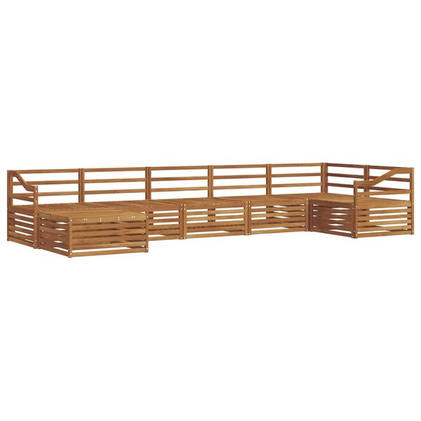 vidaXL Ensembles de canap&eacute;s 7 pcs Naturel Bois d'Acacia Massif