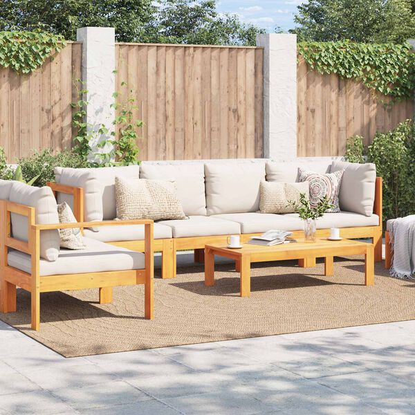 vidaXL Tapis de surface Moir&eacute; HUARTE Naturel 280 x 200 cm Polyester