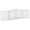 vidaXL Panier de gabions arqu&eacute; 400x50x100/120 cm Fer galvanis&eacute;