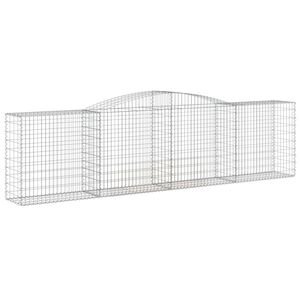 vidaXL Panier de gabions arqu&eacute; 400x50x100/120 cm Fer galvanis&eacute;