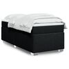vidaXL Sommier &agrave; lattes de lit avec matelas Noir 90x190 cm Tissu