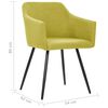 vidaXL Chaises &agrave; manger lot de 4 vert tissu