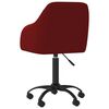 vidaXL Chaises &agrave; manger pivotantes lot de 4 rouge bordeaux velours