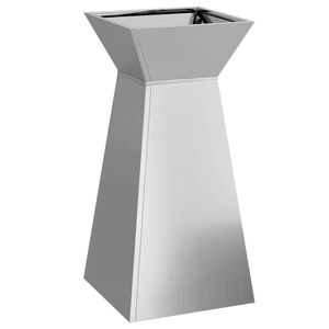 vidaXL Jardini&egrave;re &agrave; pilier Argent&eacute; 35 x 35 x 73 cm Acier galvanis&eacute;