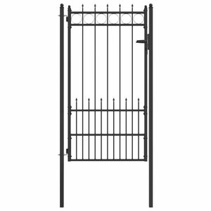 vidaXL Porte de Cl&ocirc;ture HORST Acier Noir Verrouillable