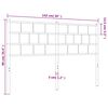 vidaXL T&ecirc;te de lit de remplacement m&eacute;tal blanc 135 cm