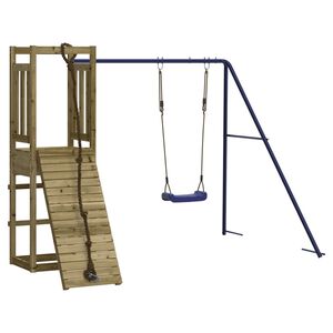 vidaXL Aire de jeux d'ext&eacute;rieur bois de pin impr&eacute;gn&eacute;