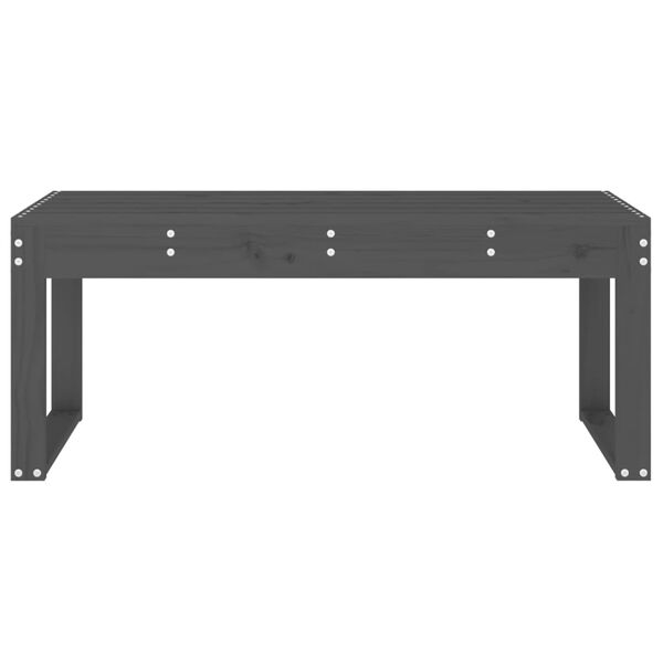 vidaXL Banc de jardin gris 110x38x45 cm bois massif de pin