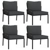 vidaXL Salon de jardin 11 pcs avec coussins gris acier