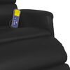 vidaXL Fauteuil inclinable de massage repose-pieds noir similicuir