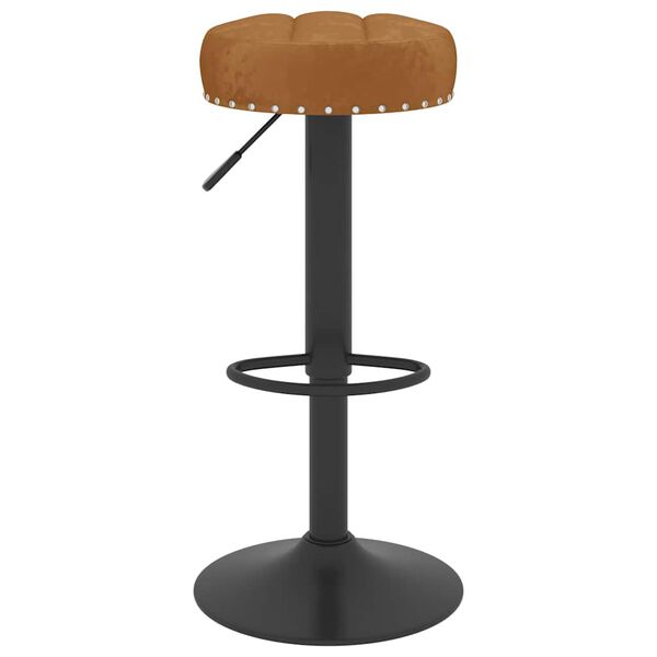 vidaXL Tabourets de bar lot de 2 marron velours