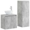 vidaXL Ensemble de mobilier de salle de bain 2 pc Gris b&eacute;ton