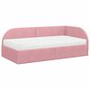 vidaXL Cadre de lit d'angle avec matelas 2 pcs Gris Velours
