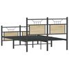 vidaXL Cadre de lit sans matelas ch&ecirc;ne sonoma 137x190 cm