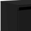 vidaXL Table de chevet murale avec lumi&egrave;res LED noir