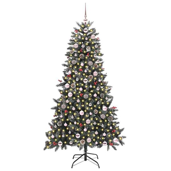 vidaXL Sapin de No&euml;l artificiel Vert 180 cm PVC, plastique et acier
