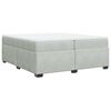 vidaXL Sommier &agrave; lattes de lit et matelas Gris clair 200x200cm Velours