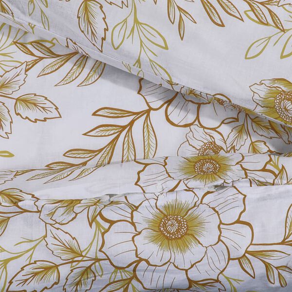 vidaXL Ensemble de housse de couette blanc et marron 260x240 cm Coton