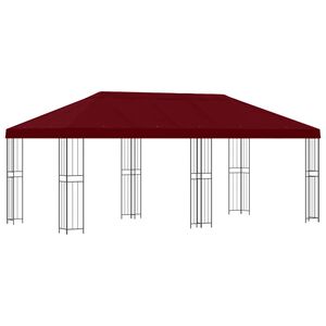 vidaXL Gazebo avec murs lat&eacute;raux 6 x 3 m Bordeaux Polyester et Acier