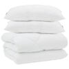 vidaXL Duvet d'hiver avec oreiller 3 pc Blanc Microfibre